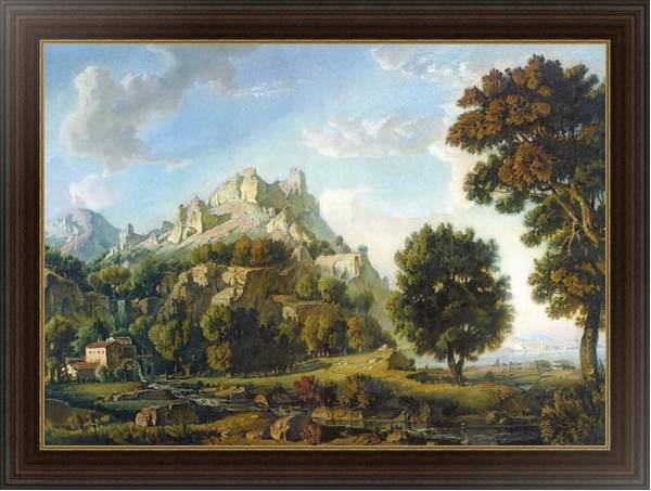Постер Крымский пейзаж 2 с типом исполнения На холсте в раме в багетной раме 1.023.151
