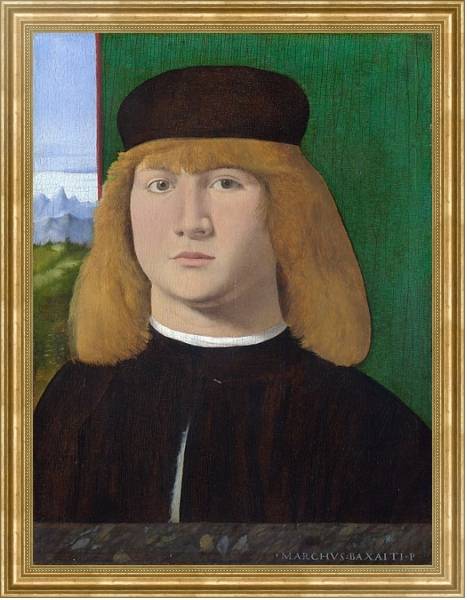 Постер Портрет молодого мужчины 10 с типом исполнения На холсте в раме в багетной раме NA033.1.051