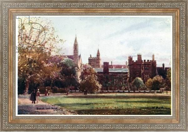 Постер Balliol College, Quad с типом исполнения На холсте в раме в багетной раме 484.M48.310