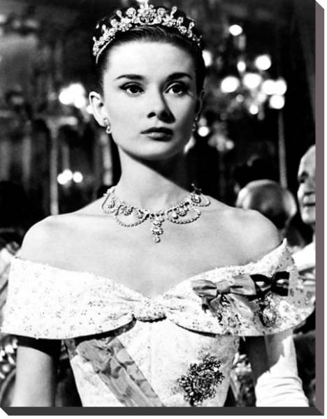Постер Hepburn, Audrey (Roman Holiday) с типом исполнения На холсте без рамы