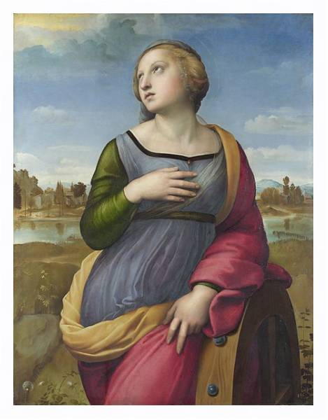 Постер Святая Катерина из Александрии с типом исполнения На холсте в раме в багетной раме 221-03