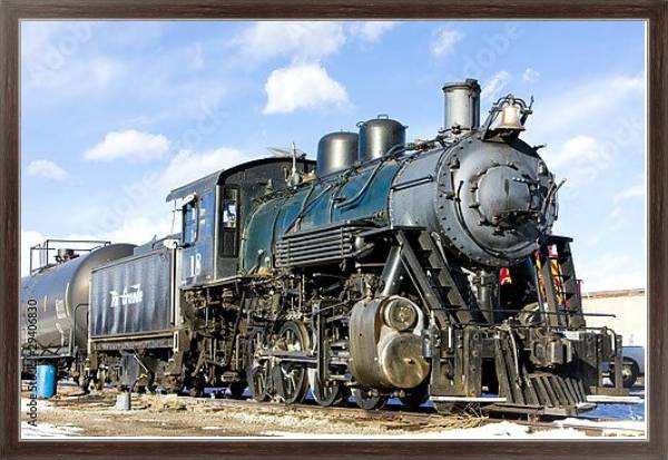 Постер Паровой локомотив, Колорадо, США с типом исполнения На холсте в раме в багетной раме 221-02