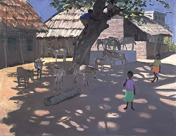 Постер Donkeys, Lamu, Kenya, 1995 с типом исполнения На холсте без рамы