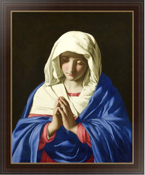 Постер Дева Мария в молитве с типом исполнения На холсте в раме в багетной раме 1.023.151