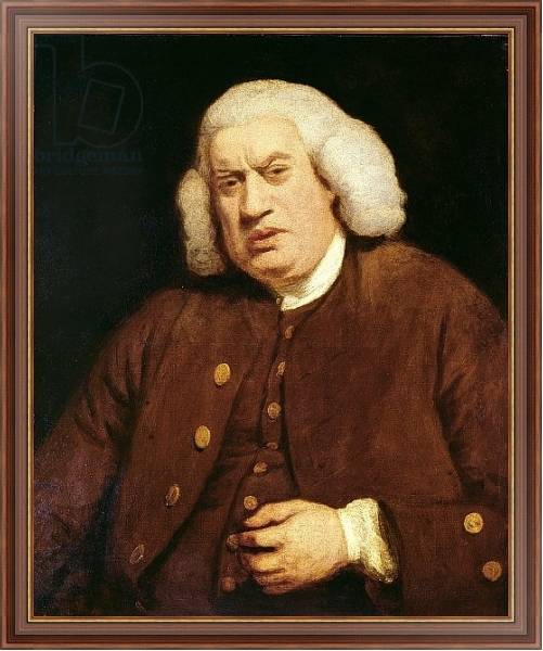 Постер Portrait of Dr. Samuel Johnson с типом исполнения На холсте в раме в багетной раме 35-M719P-83