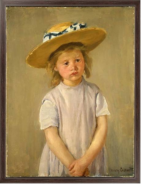 Постер Ребенок в соломенной шляпе с типом исполнения На холсте в раме в багетной раме 221-02