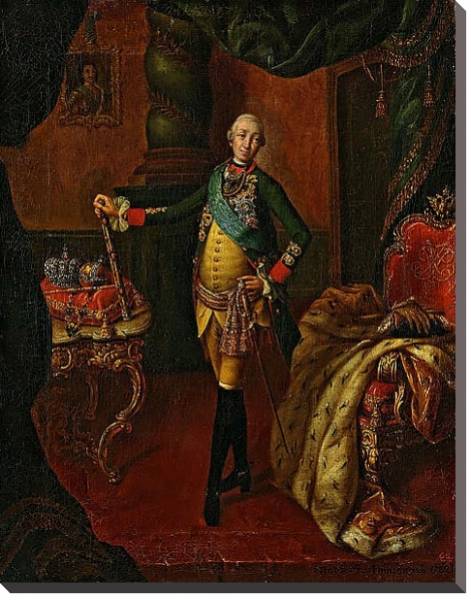 Постер Портрет Петра III 2 с типом исполнения На холсте без рамы