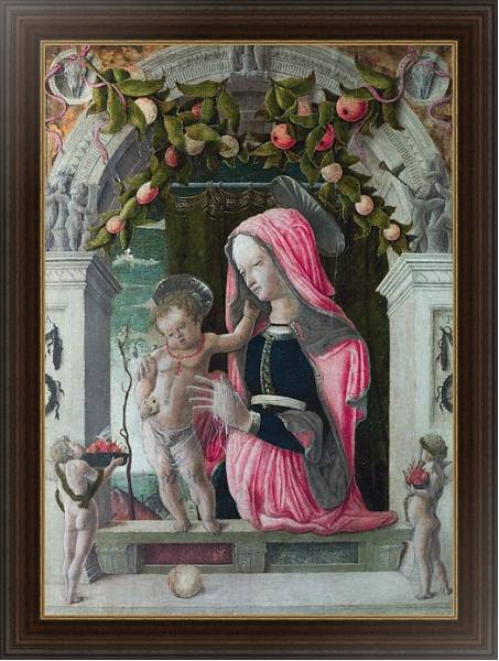 Постер Дева Мария с младенцем 7 с типом исполнения На холсте в раме в багетной раме 1.023.151