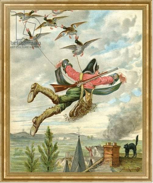 Постер Lifted from earth by ducks, c.1886 с типом исполнения На холсте в раме в багетной раме NA033.1.051
