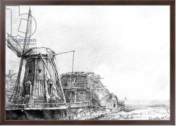 Постер The Windmill, 1641 с типом исполнения На холсте в раме в багетной раме 221-02