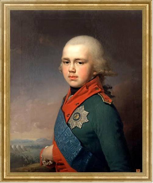 Постер Портрет великого князя Константина Павловича 4 с типом исполнения На холсте в раме в багетной раме NA033.1.051