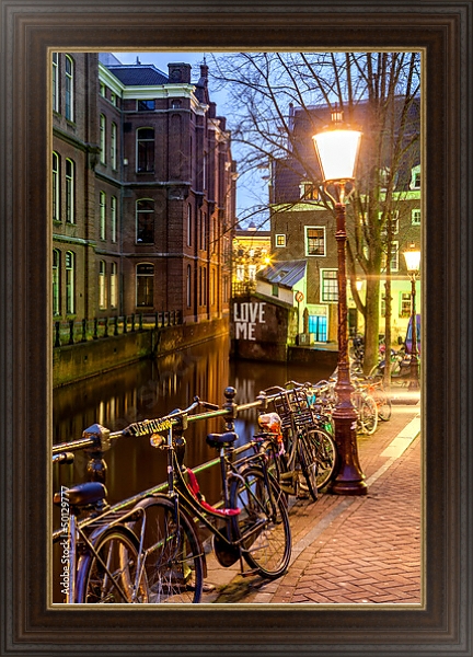 Постер Голландия. Амстердам 5 с типом исполнения На холсте в раме в багетной раме 1.023.151