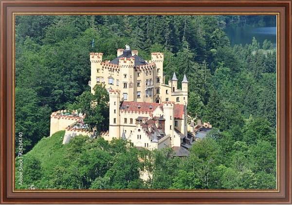 Постер Германия. Замок Хоэншвангау в южной Баварии 2 с типом исполнения На холсте в раме в багетной раме 35-M719P-83