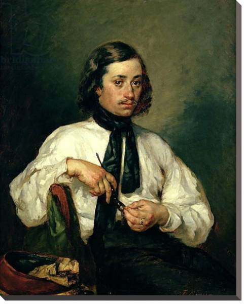 Постер Portrait of Armand Ono, known as The Man with the Pipe, 1843 с типом исполнения На холсте без рамы