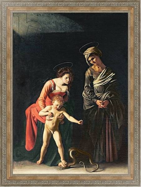 Постер Madonna and Child with a Serpent, 1605 с типом исполнения На холсте в раме в багетной раме 484.M48.310