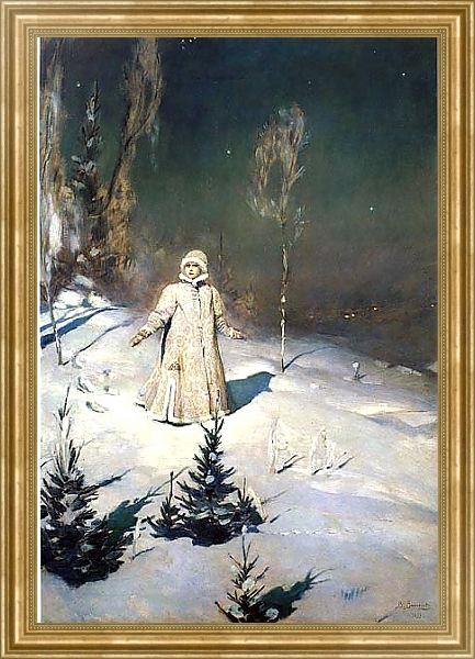 Постер Снегурочка с типом исполнения На холсте в раме в багетной раме NA033.1.051