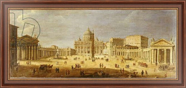 Постер Piazza S. Pietro, Rome с типом исполнения На холсте в раме в багетной раме 35-M719P-83
