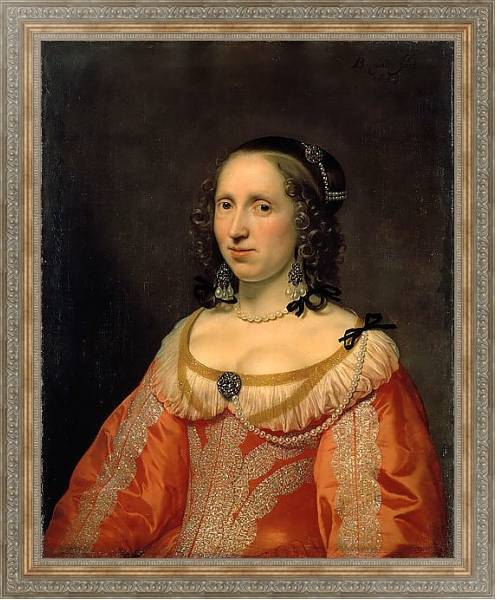 Постер Женский портрет 8 с типом исполнения На холсте в раме в багетной раме 484.M48.310