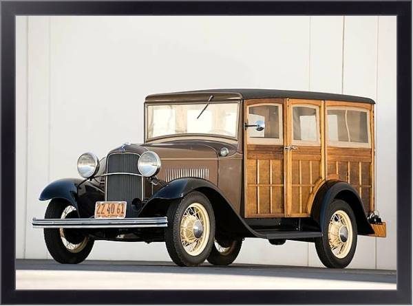 Постер Ford Model B Station Wagon '1932 с типом исполнения На холсте в раме в багетной раме 221-01