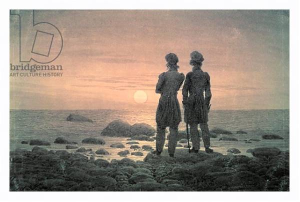 Постер Two Men by The Sea с типом исполнения На холсте в раме в багетной раме 221-03