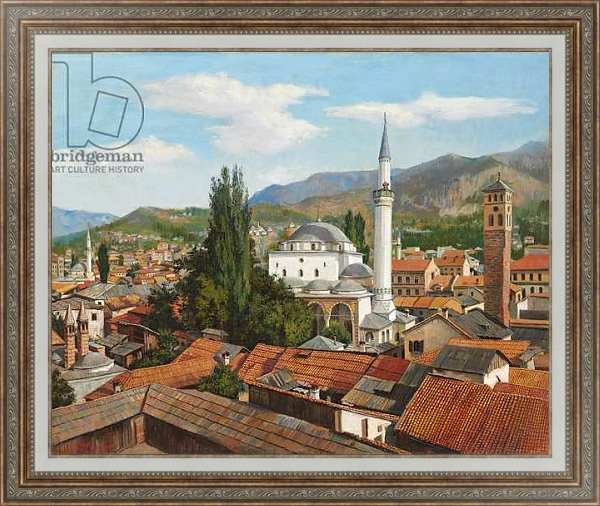 Постер Gazi Husrev Beg Mosque, Sarajevo, 1909 с типом исполнения На холсте в раме в багетной раме 595.M52.330