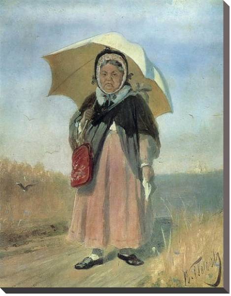 Постер К Троице-Сергию. 1870 с типом исполнения На холсте без рамы
