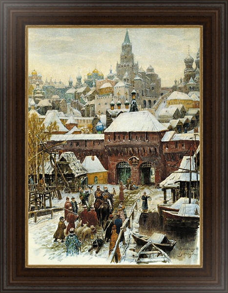 Постер Москва. Конец XVII века с типом исполнения На холсте в раме в багетной раме 1.023.151