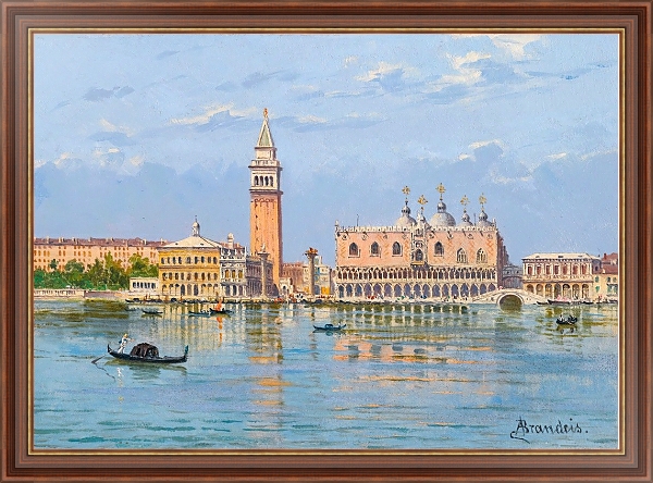 Постер The Molo, Venice с типом исполнения На холсте в раме в багетной раме 35-M719P-83