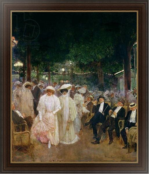 Постер The Gardens of Paris, or The Beauties of the Night, 1905 с типом исполнения На холсте в раме в багетной раме 1.023.151