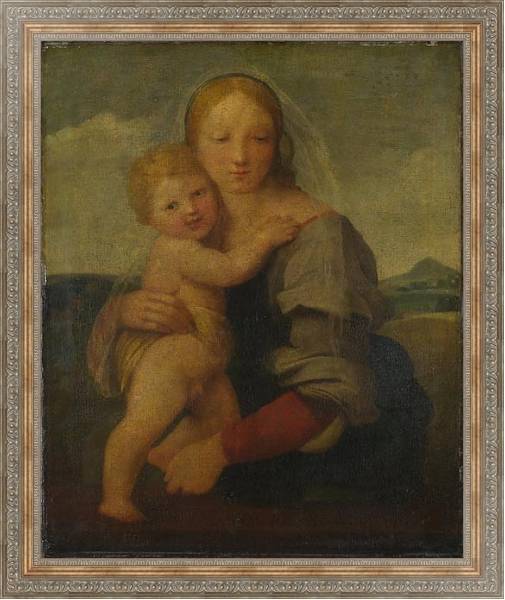 Постер Мадонна с младенцем с типом исполнения На холсте в раме в багетной раме 484.M48.310