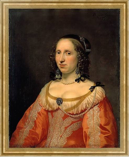 Постер Женский портрет 8 с типом исполнения На холсте в раме в багетной раме NA033.1.051