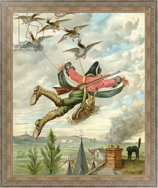 Постер Lifted from earth by ducks, c.1886 с типом исполнения На холсте в раме в багетной раме 484.M48.310