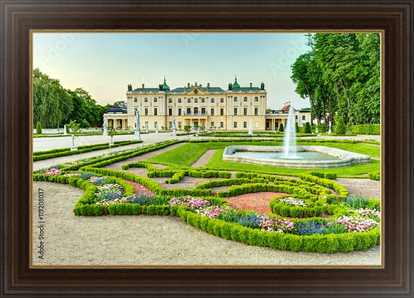 Постер Сад Дворца Браницких, Польша с типом исполнения На холсте в раме в багетной раме 1.023.151