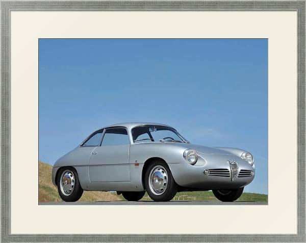 Постер Zagato Alfa Romeo Giulietta SZ '1960–62 дизайн Zagato с типом исполнения Под стеклом в багетной раме 1727.2510