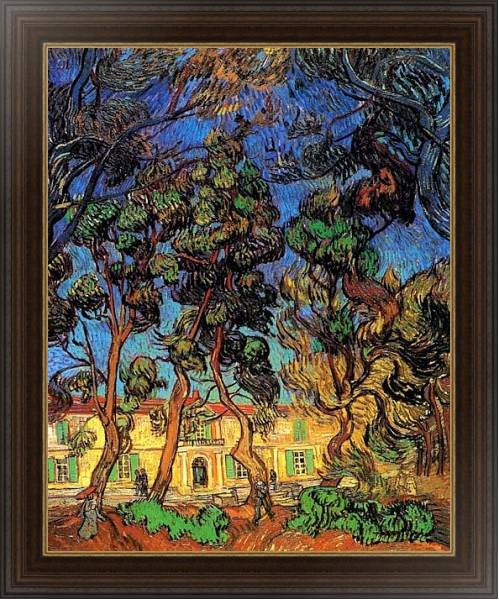 Постер Деревья в саду больницы Сен-Поля с типом исполнения На холсте в раме в багетной раме 1.023.151