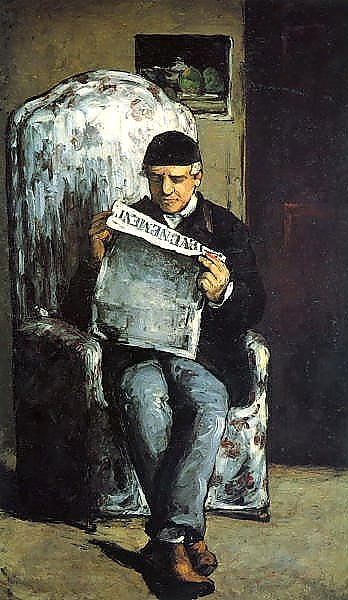 Постер Портрет Луи Августа Сезанна, отца художника с типом исполнения На холсте без рамы