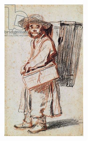 Постер Study of a Pedlar from the Auvergne с типом исполнения На холсте в раме в багетной раме 221-03