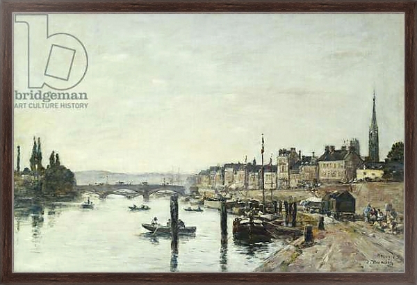Постер Rouen; La Seine et le Pont Corneill, 1895 с типом исполнения На холсте в раме в багетной раме 221-02