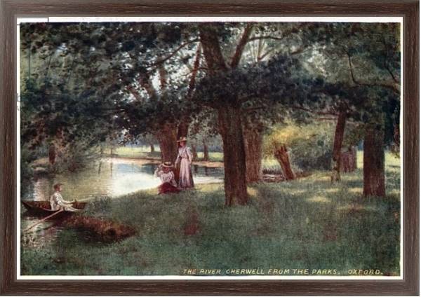 Постер The River Cherwell, from the Parks, Oxford с типом исполнения На холсте в раме в багетной раме 221-02