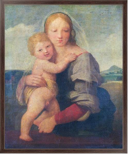 Постер Мадонна с младенцем с типом исполнения На холсте в раме в багетной раме 221-02