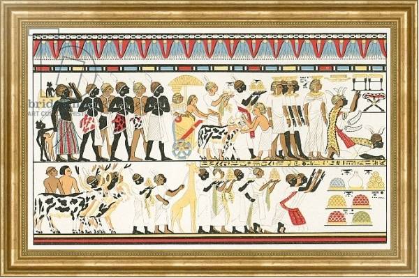 Постер Hamitic art work: Wall inscriptions of Old Egypt с типом исполнения На холсте в раме в багетной раме NA033.1.051