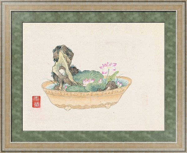 Постер Bonsai kabenzu, Pl.13 с типом исполнения Акварель в раме в багетной раме 485.M40.584