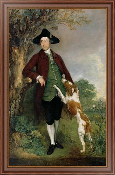 Постер Portrait of George Venables Vernon, 2nd Lord Vernon, 1767 с типом исполнения На холсте в раме в багетной раме 35-M719P-83