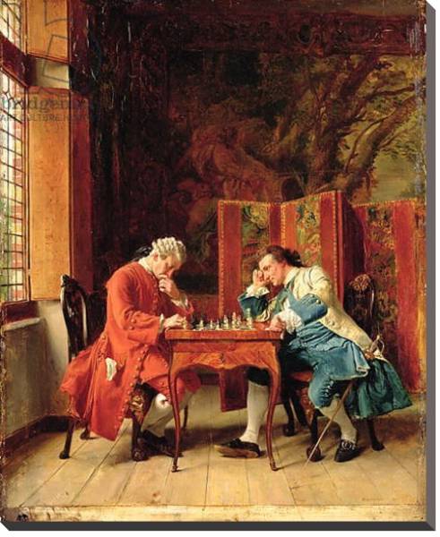 Постер The Chess Players, 1856 с типом исполнения На холсте без рамы
