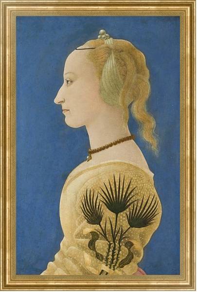 Постер Портрет леди 2 с типом исполнения На холсте в раме в багетной раме NA033.1.051
