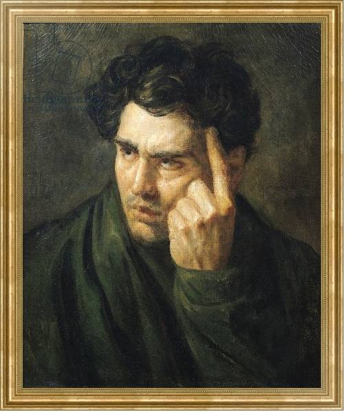 Постер Portrait of Lord Byron 2 с типом исполнения На холсте в раме в багетной раме NA033.1.051