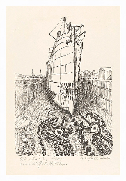 Постер Antwerpen с типом исполнения На холсте в раме в багетной раме 221-03