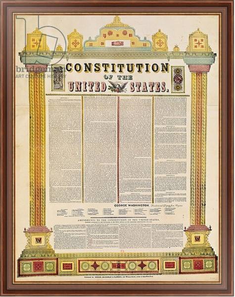 Постер The Constitution of the United States of America с типом исполнения На холсте в раме в багетной раме 35-M719P-83