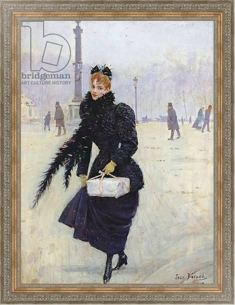 Постер Parisian woman in the Place de la Concorde, c.1890 с типом исполнения На холсте в раме в багетной раме 484.M48.310