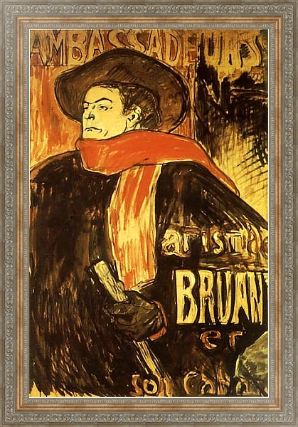 Постер Aristide Bruant studie 2 с типом исполнения На холсте в раме в багетной раме 484.M48.310